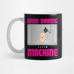 Pregnancy Reveal Announcement Baby Making Machine Mug